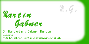 martin gabner business card